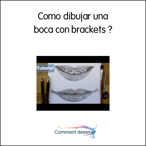 Como dibujar una boca con brackets